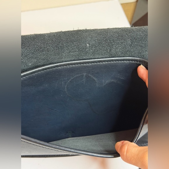 Coach Vintage Penny Pocket Purse Black Leather Crossbody Bag - Picture 10 of 12